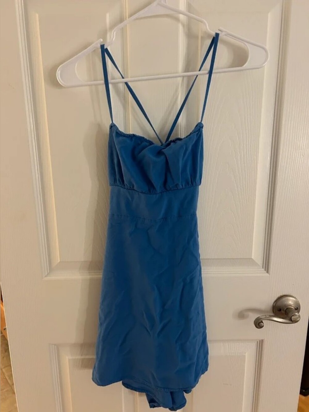 Blue Spaghetti-Strap Women’s Dress